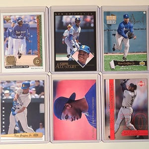 Ken Griffey Jr. 6 Baseball Card lot of Inserts, Upper Deck, Fleer