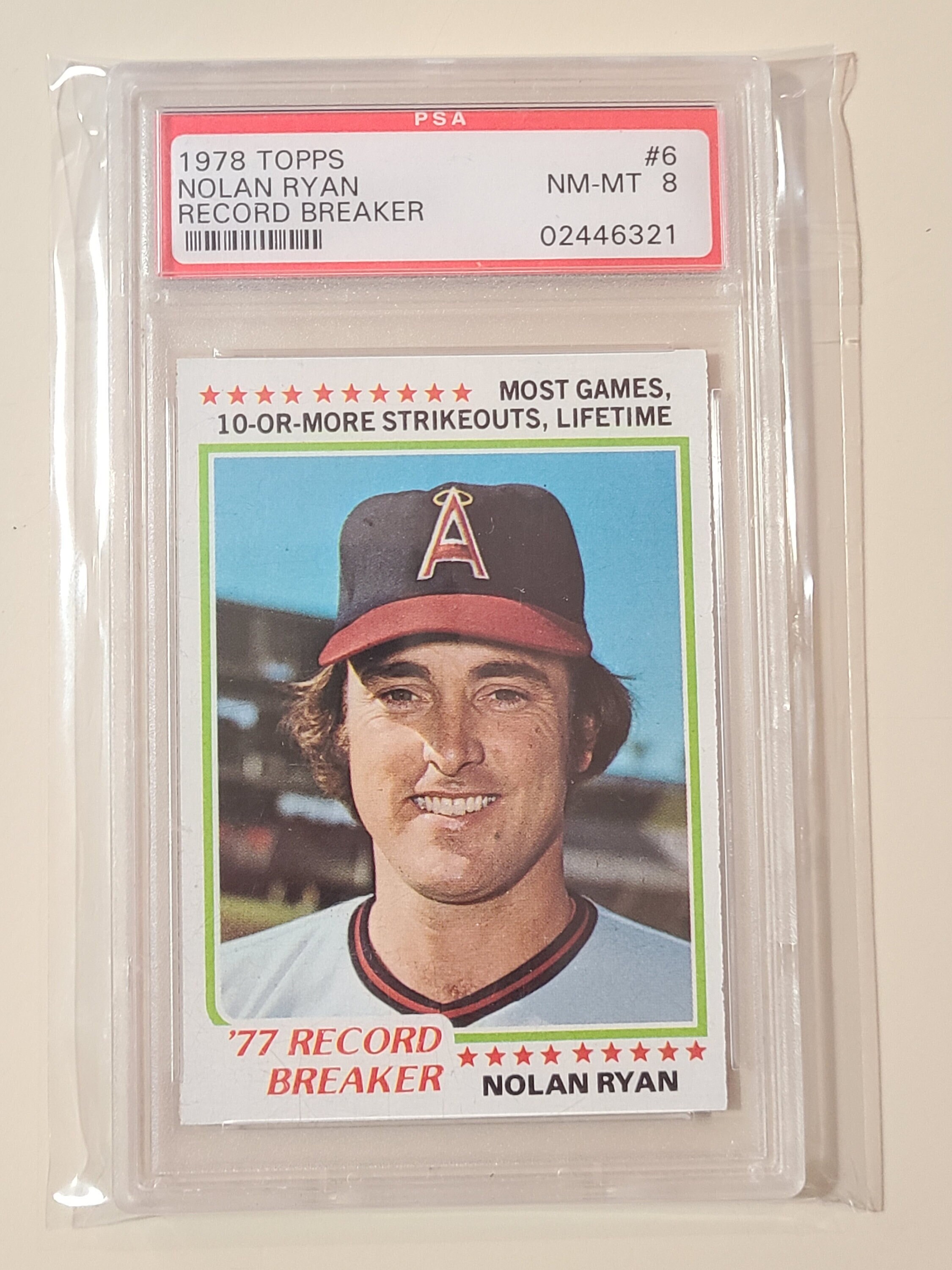 1978 Topps Record Breaker Nolan Ryan Baseball Card Graded PSA - Etsy