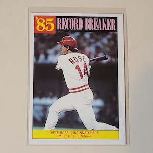 Pete Rose 1986 Topps Record Breaker for Most Hits All Time Baseball Card