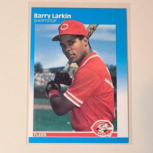 1987 Fleer Barry Larkin RC Rookie Baseball Card