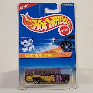 School Bus 1995 Mod Bod Series Hot Wheels bus (Brand New & Sealed) cardboard not mint
