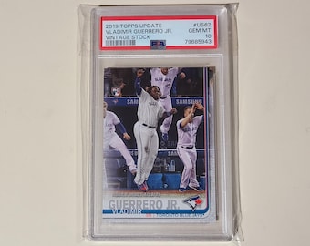 Vladimir Guerrero Jr. 2019 Topps Update Vintage Stock RC Rookie Debut Baseball Card #ed /99 graded PSA 10 Gem Mint