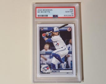 Bo Bichette 2020 Bowman RC Rookie Baseball Card graded PSA 10 Gem Mint