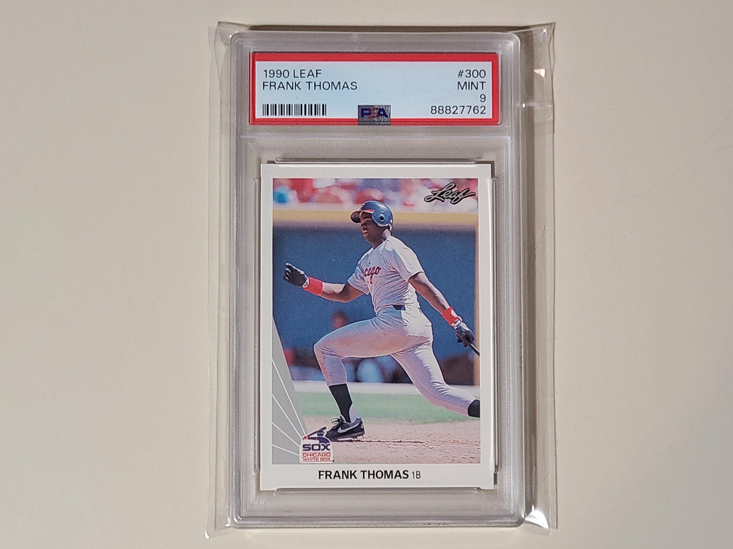 1990 Leaf Frank Thomas RC Rookie Baseball Card Graded PSA 9 Mint