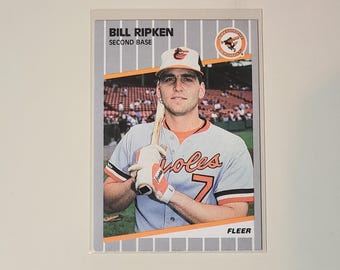 1989 Fleer Bill Billy Ripken Error Black Box Baseball Card