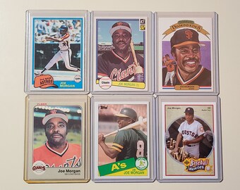 Joe Morgan 6 Baseball Card lot Donruss Diamond King, Topps, Fleer, Upper Deck