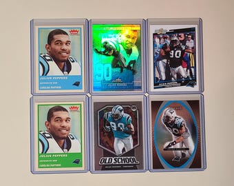Julius Peppers 6 Football Card Lot Fleer, Score, Panini Mosaic, Upper Deck