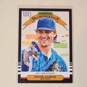 Jacob DeGrom 2019 Donruss Diamond Kings 150th Anniversary Baseball Card serial numbered #ed /150