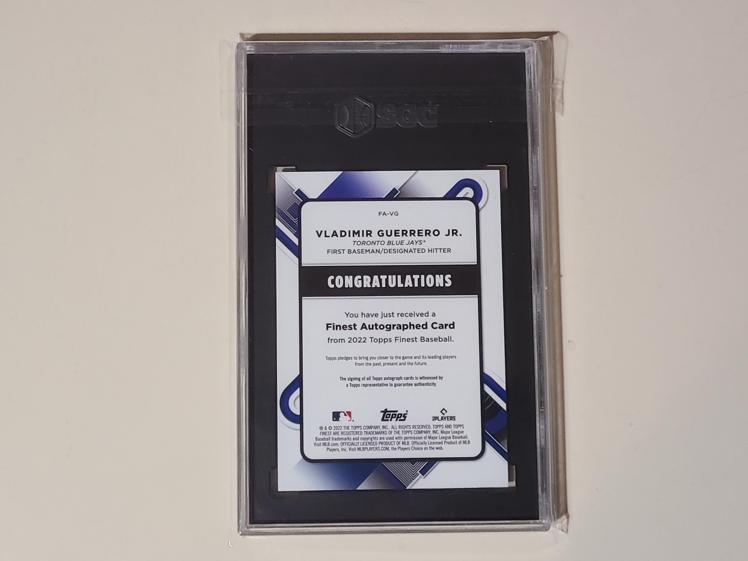 Vladimir Guerrero Jr. 2022 Topps Finest Gold Refractor Autograph