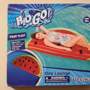 H2O Go! inflatable Fruit Float Lounge (Watermelon) by Bestway for ages 12+ (Brand New Sealed