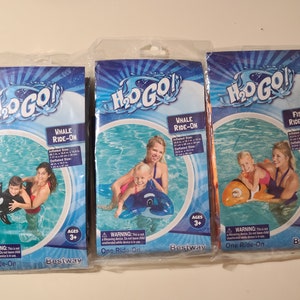 Inflatable Swim Ride-On Floats Brand New Sealed for ages 3+ years Whale, Fish