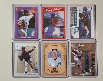 Randy Johnson 6 Baseball Card lot Classic, Donruss, Fleer, Diamond Kings