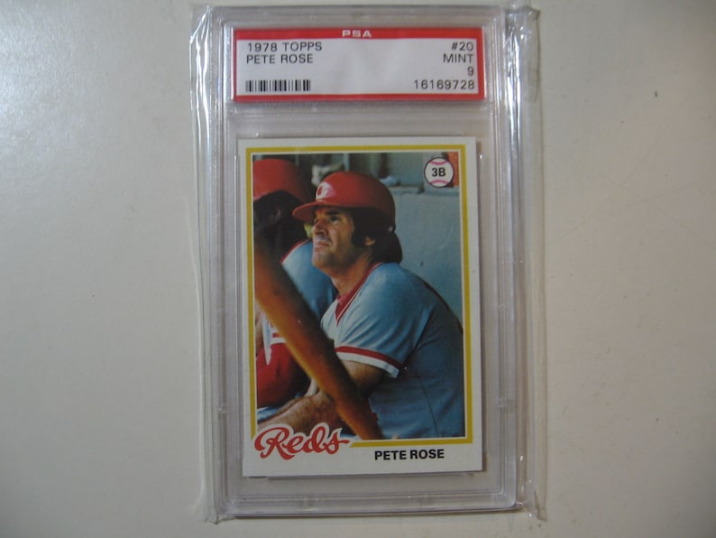1978 Topps Pete Rose Baseball Card graded PSA 9 Mint Etsy