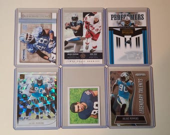 Julius Peppers 6 Football Card Lot with #ed Donruss, Panini Contenders, Prizm, Topps Mini, Panthers, Bears