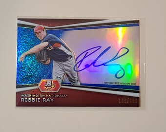 2012 Bowman Platinum Blue Refractor Robbie Ray RC AUTO Rookie Autograph Baseball Card serial numbered #ed 139/199