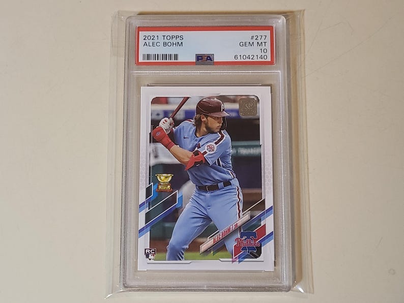 2021 Topps Alec Bohm RC Rookie Baseball Card graded PSA 10 Gem Mint image 1