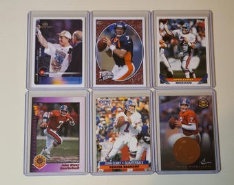 John Elway 6 Football Card Lot Upper Deck, Topps, Pro Set