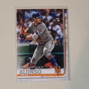 Pete Alonso 2019 Topps Update Rookie Debut RC Rookie Baseball Card