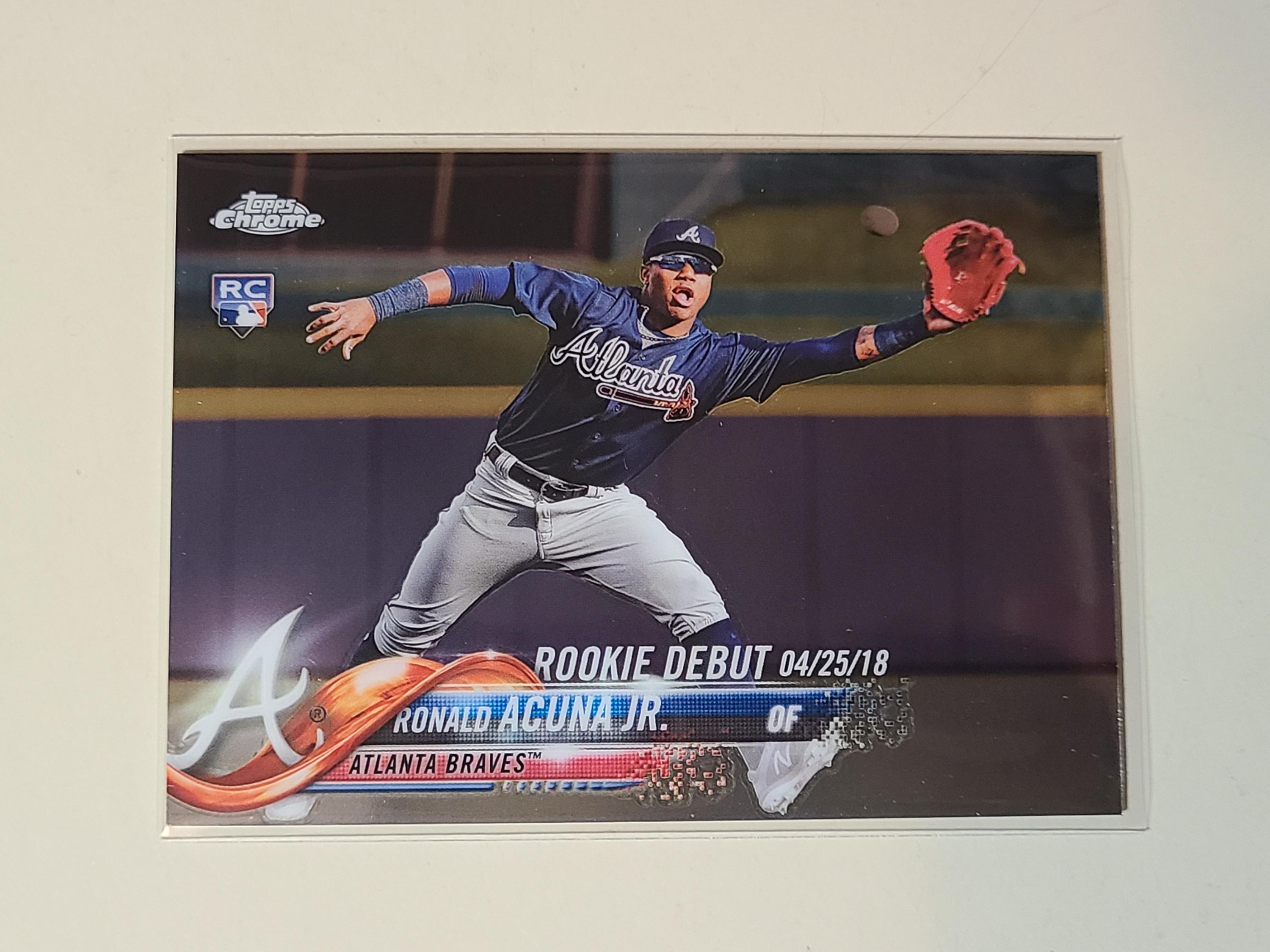 Ronald Acuna Jr. 2018 Topps Chrome Update Rookie Debut RC Rookie 