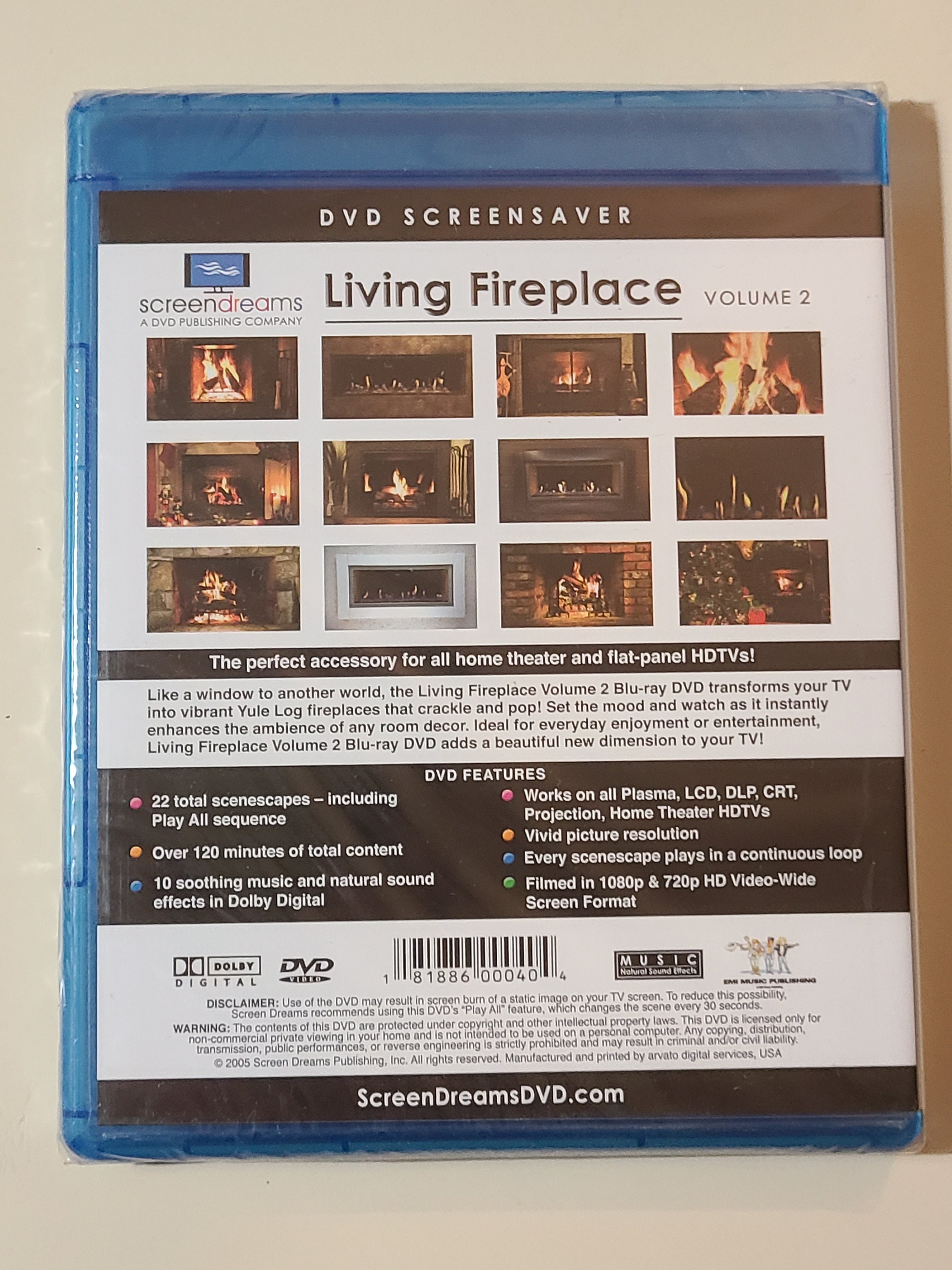 Living Fireplace - DVD screensaver by screendreams - HD widescreen