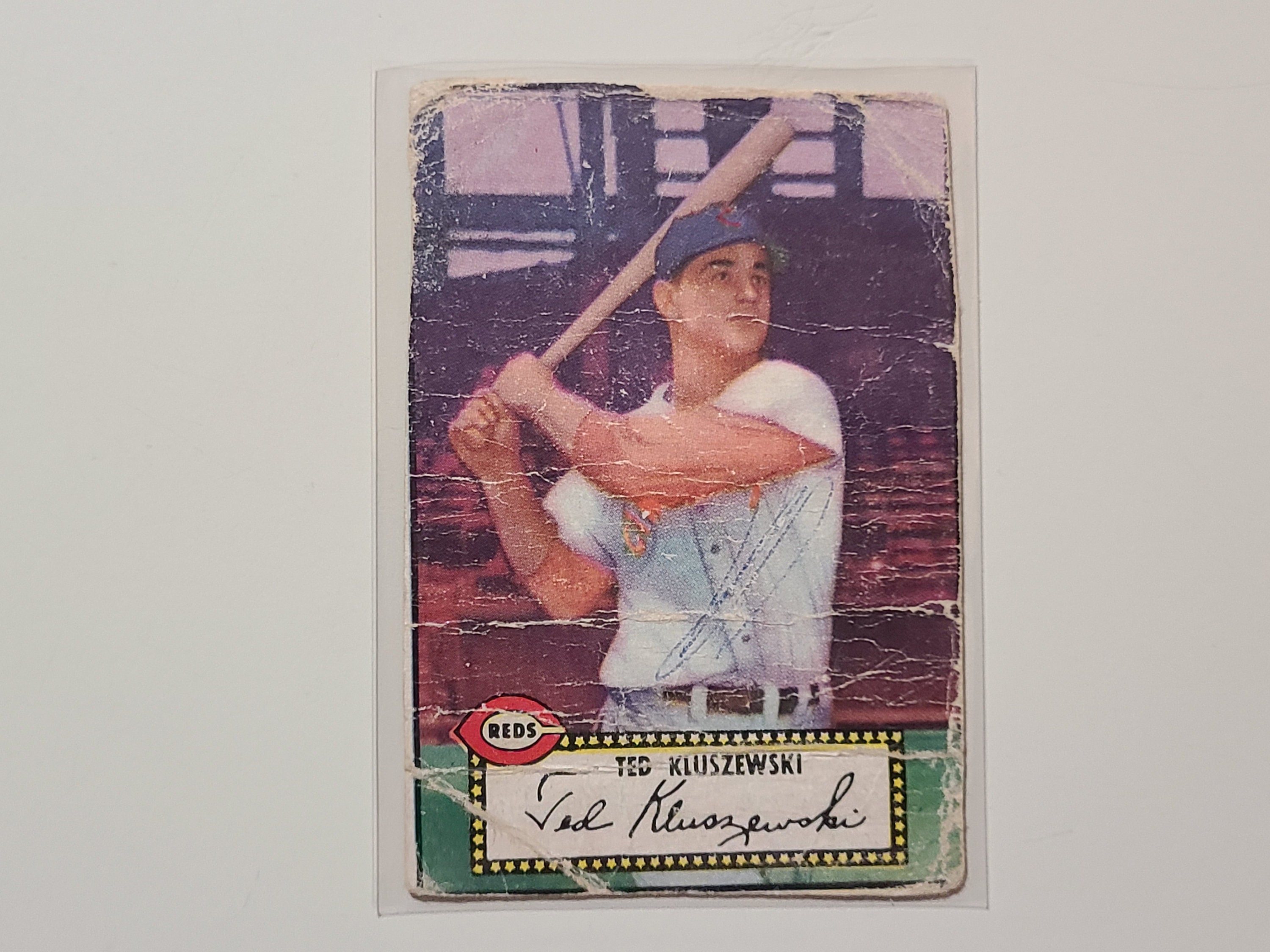 1952 Topps Ted Kluszewski Baseball Card Poor Condition 