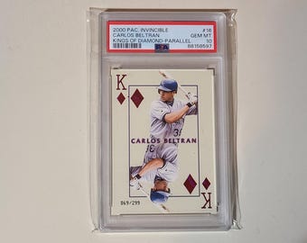 Carlos Beltran 2000 Pacific Invicible Kings of the Diamond Parallel Baseball Card #ed /299 PSA 10 Gem Mint
