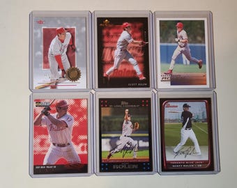 Scott Rolen 6 Baseball Card lot Fleer, Upper Deck, Topps, Bowman