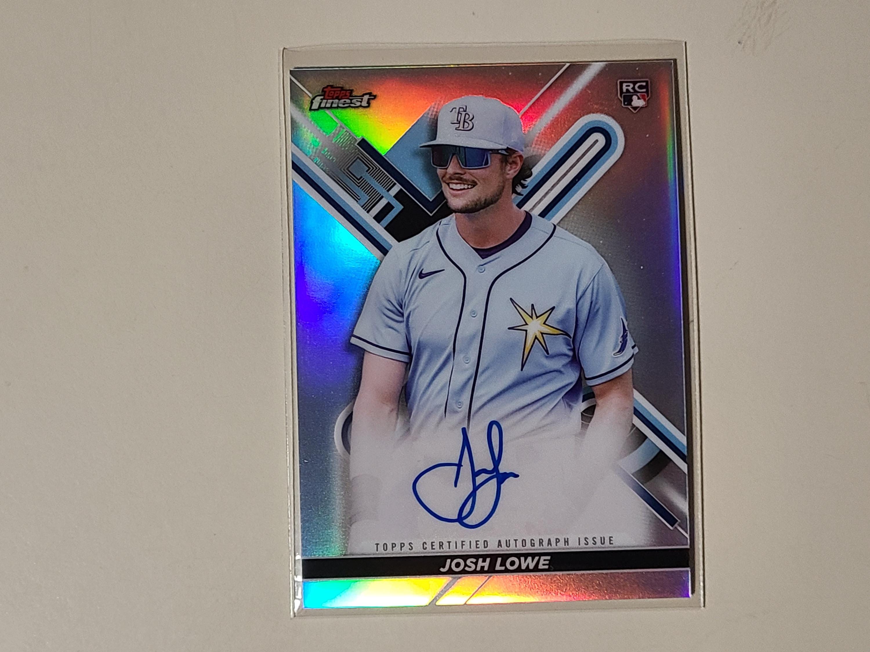 Josh Lowe 2022 Topps Finest RC Rookie AUTO Autograph Baseball Card 