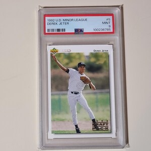 Derek Jeter 1992 Upper Deck Minor League Baseball Card graded PSA 9 Mint