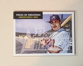 Andruw Jones 2007 Bowman Heritage Game Used Bat Relic Baseball Card