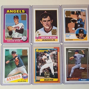 Nolan Ryan 6 Baseball Card lot of 1999 Topps Commemorative