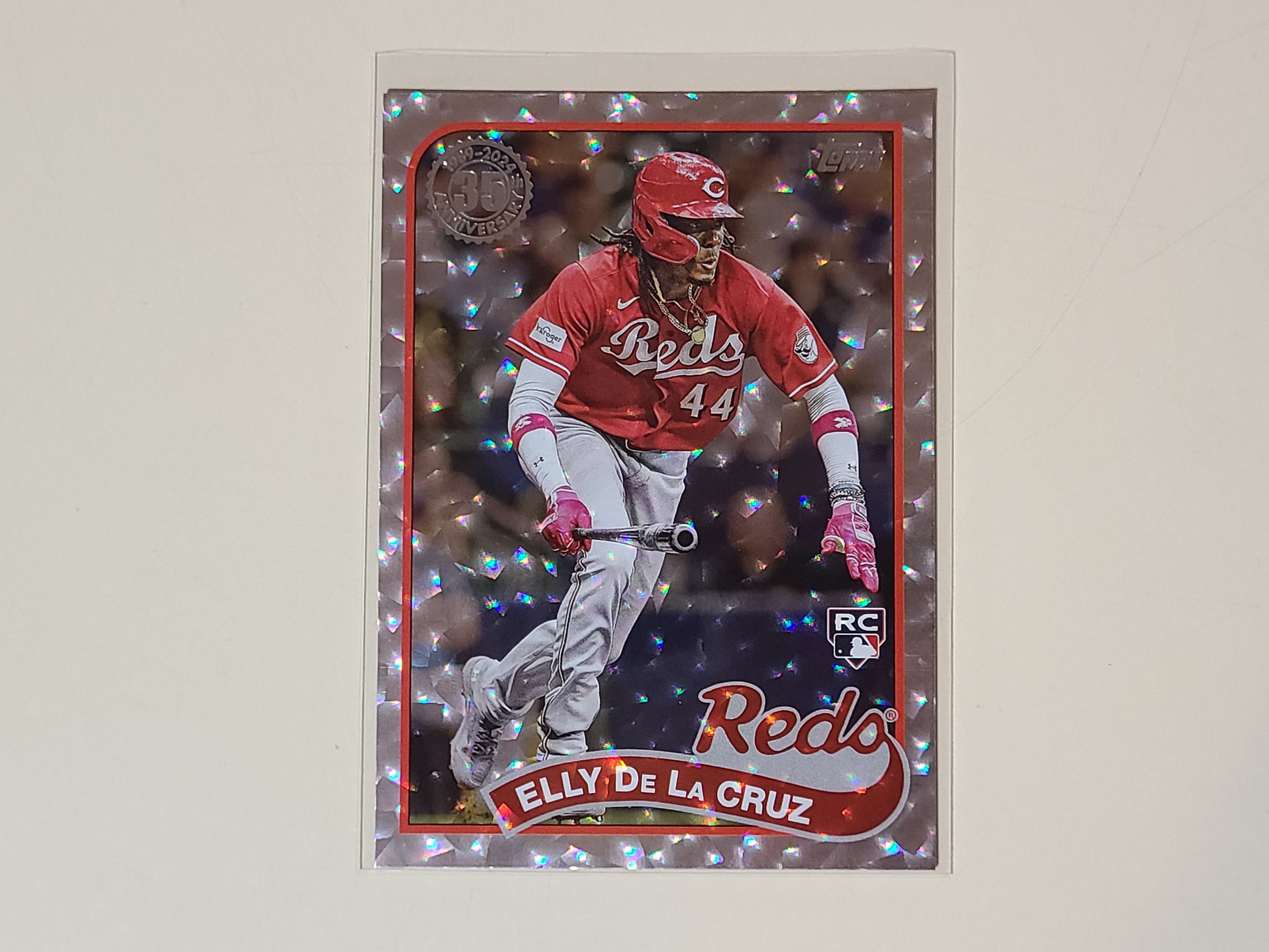 Elly De Lacruz 2024 Topps 35th Anniversay Cracked Ice Foil Rookie 