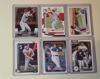 Shohei Ohtani 6 Baseball Card lot Bowman Chrome, Donruss, Topps, Angels, Dodgers