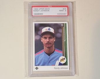 1989 Upper Deck Randy Johnson RC Rookie Baseball Card calificado PSA 9 Mint