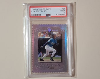 Ken Griffey Jr. 1995 Donruss Elite Insert Baseball Card graded PSA 9 Mint serial numbered #ed 09019/10000