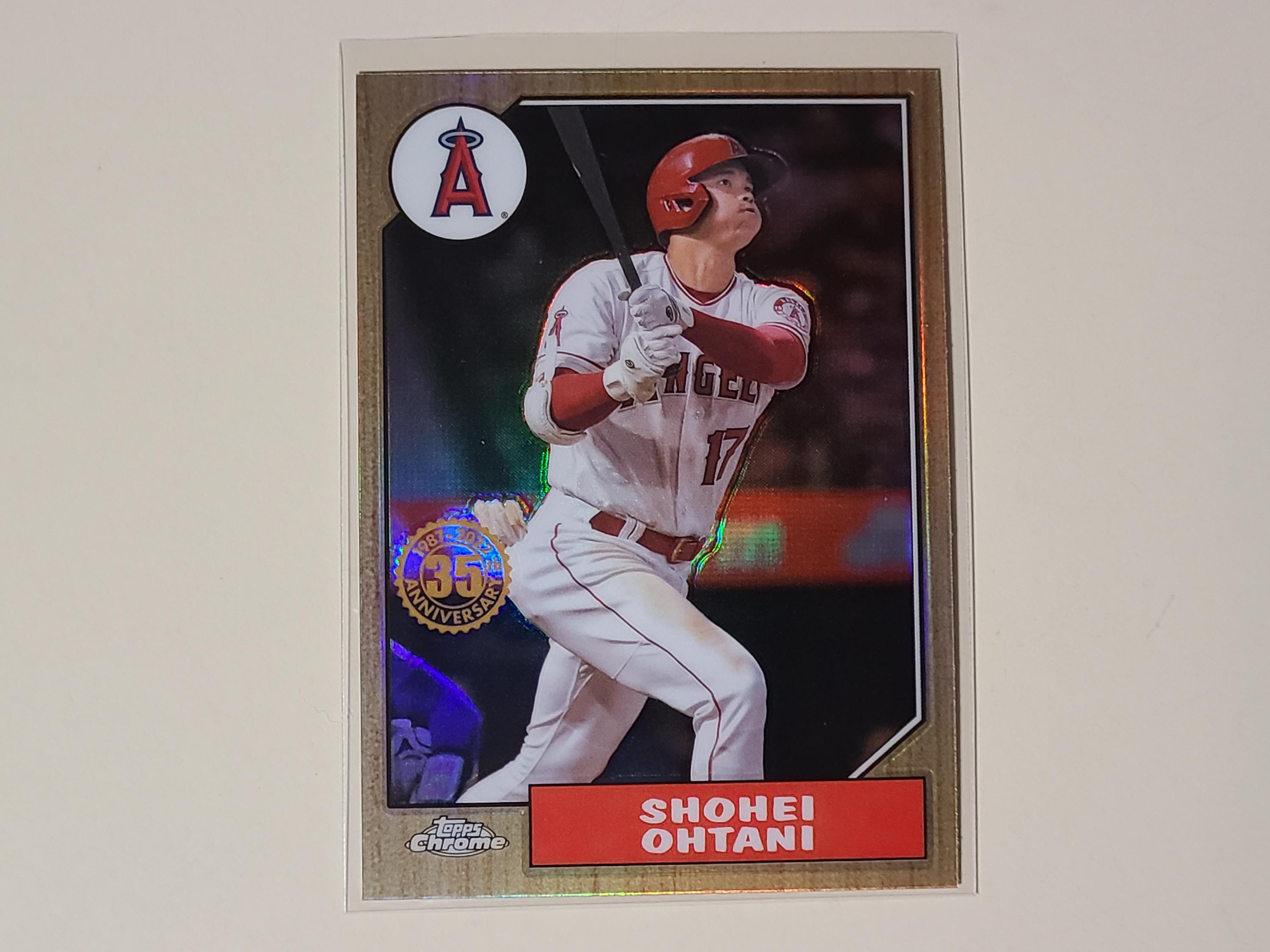 Shohei Ohtani 2022 Topps Chrome 35th Anniversary 1987 Insert 