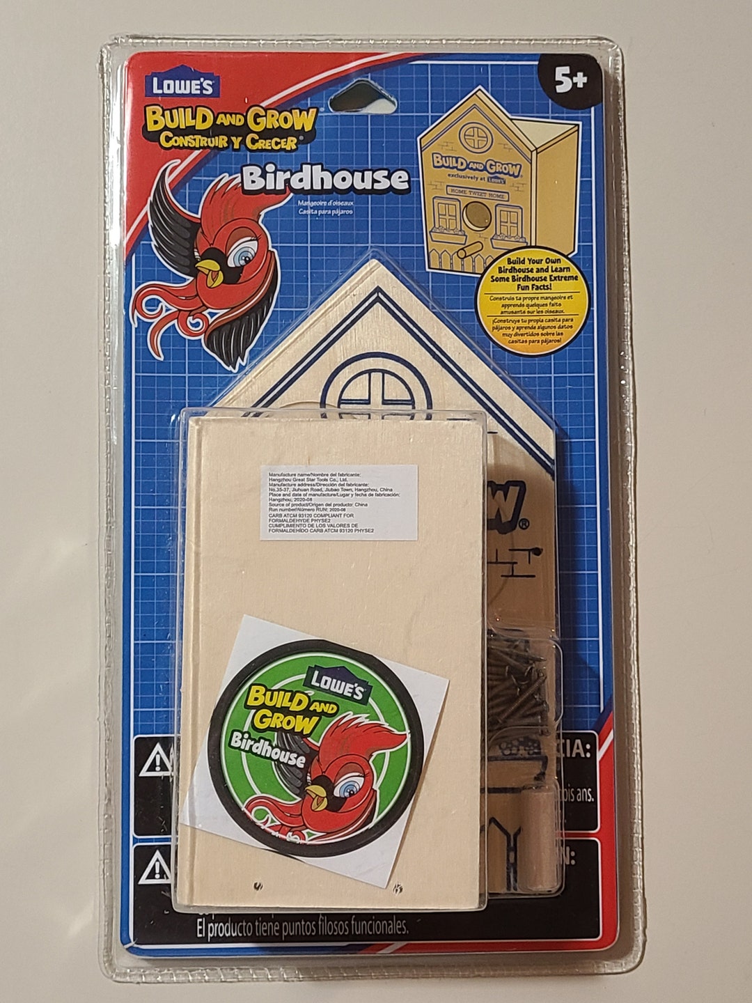 Lowe's Build & Grow Birdhouse Building Kit brand New and Etsy