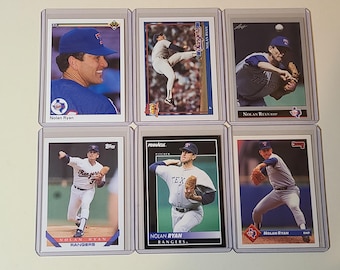 Nolan Ryan 6 Baseball Card lot Upper Deck, Topps, Pinnacle
