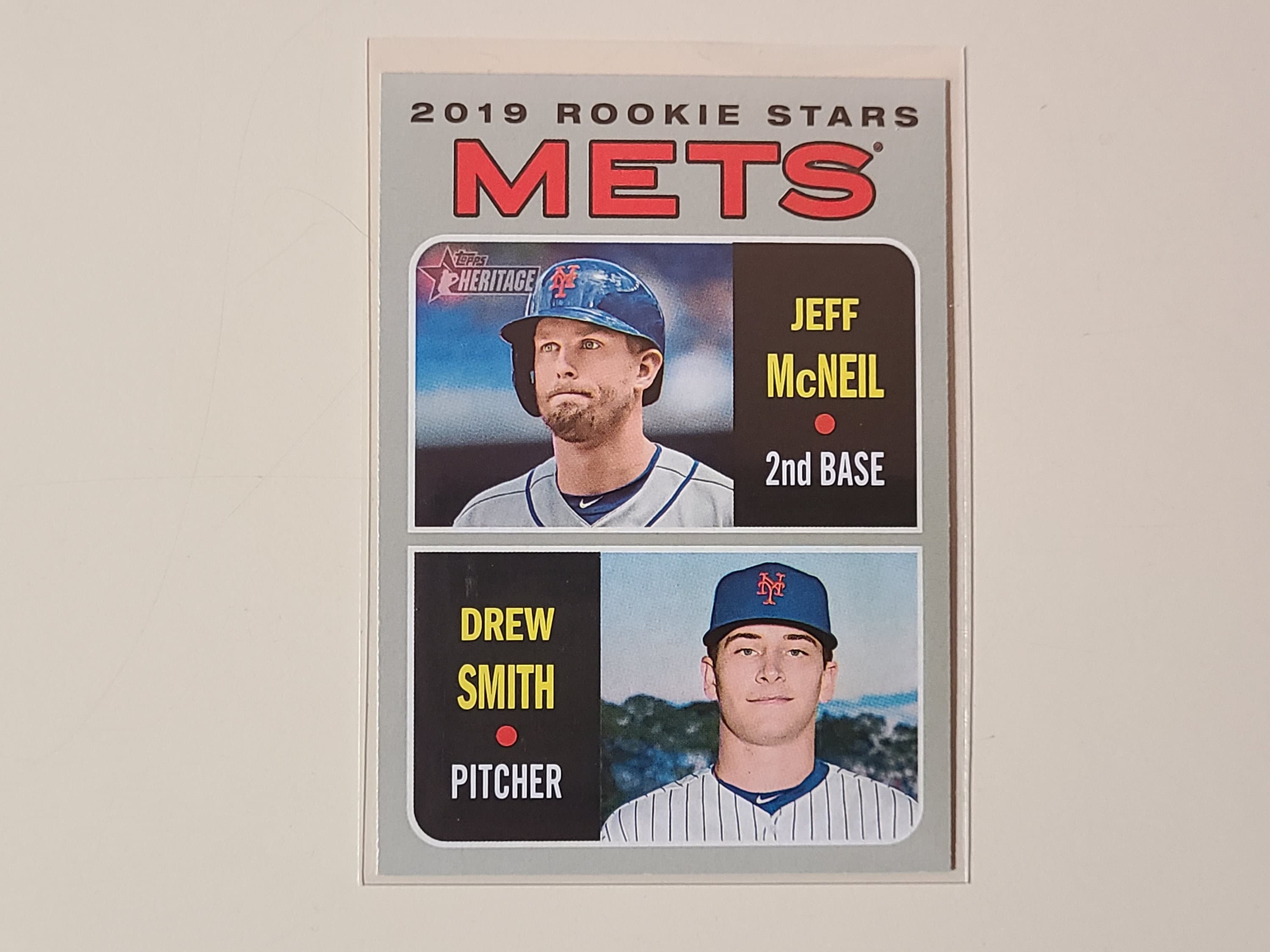 Jeff Mcneil 2019 Topps Heritage RC Rookie Baseball Card 