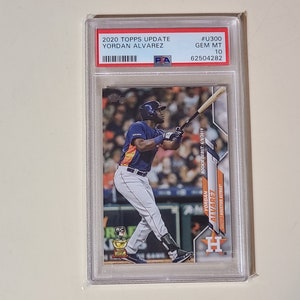 Yordan Alvarez 2020 Topps Update Rookie Debut RC Rookie Baseball Card graded PSA 10 Gem Mint