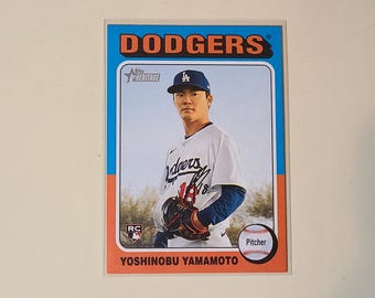 Yoshinobu Yamamoto 2024 Topps Heritage RC Rookie Baseball Card