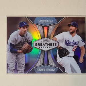 Sandy Koufax/Clayton Kershaw 2019 Topps Chrome Greatness Returns Baseball Card