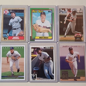 Wade Boggs 6 Baseball Card lot Topps Stadium Club, Upper Deck, Donruss