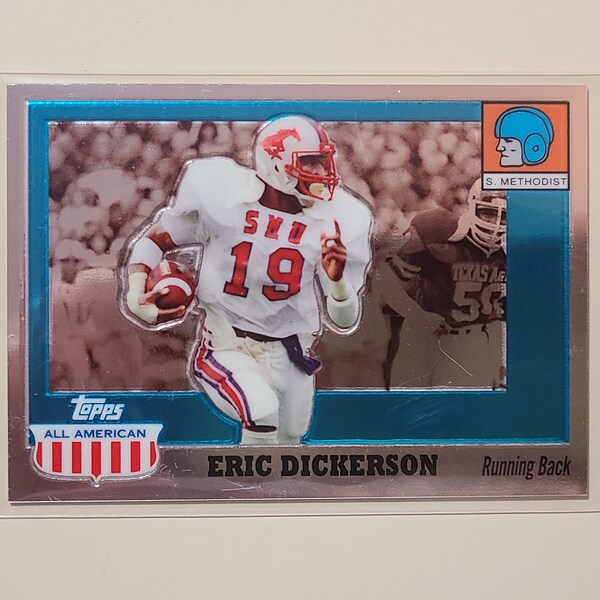 Eric Dickerson 2005 Topps All American Chrome Football Card serial numbered #ed 451/555