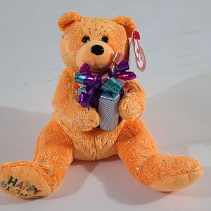 5 inch plush TY Beanie Babies Baby Happy Birthday the Teddy Bear doll, New condition with tag
