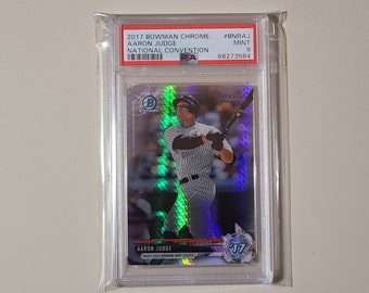 Aaron Judge 2017 Bowman Chrome National Convention RC Rookie Baseball Card graded PSA 9 Mint