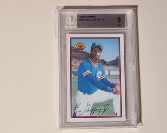 Ken Griffey Jr. 1989 Bowman RC Rookie Baseball Card graded BGS 9 Mint