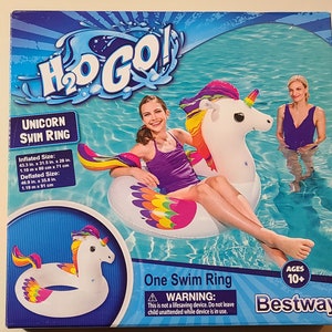 H2O Go! inflatable Unicorn Swim Ring Tube Float by Bestway for ages 10+ (Brand New Sealed