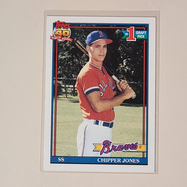 1991 Topps Chipper Jones RC Rookie Baseball Card