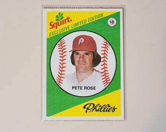 Pete Rose 1981 Topps Squirt Baseball Card